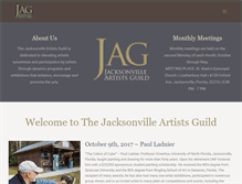 Tablet Screenshot of jacksonvilleartistsguild.org